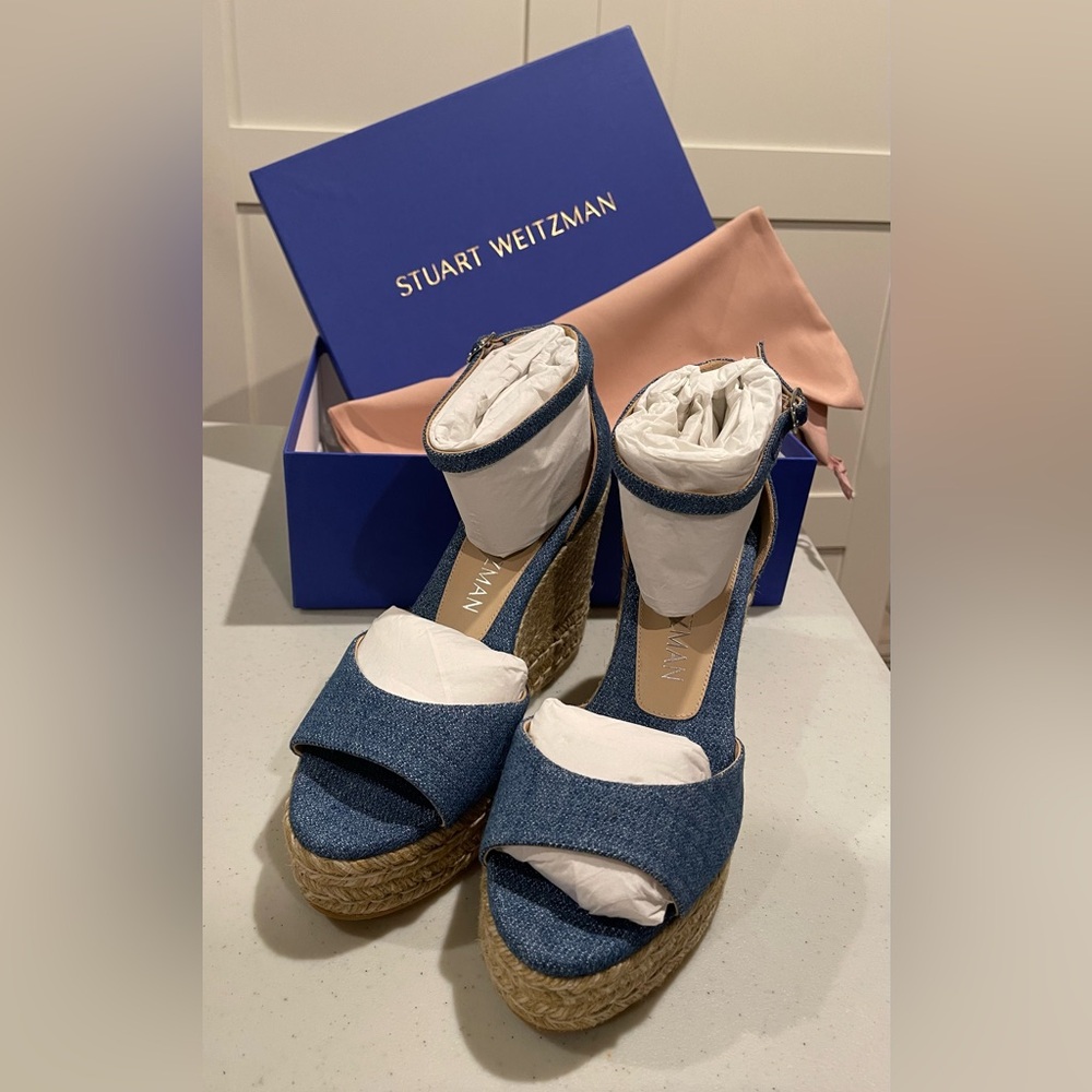 STUART WEITZMAN NUDISTCURVE ESPADRILLE WEDGE